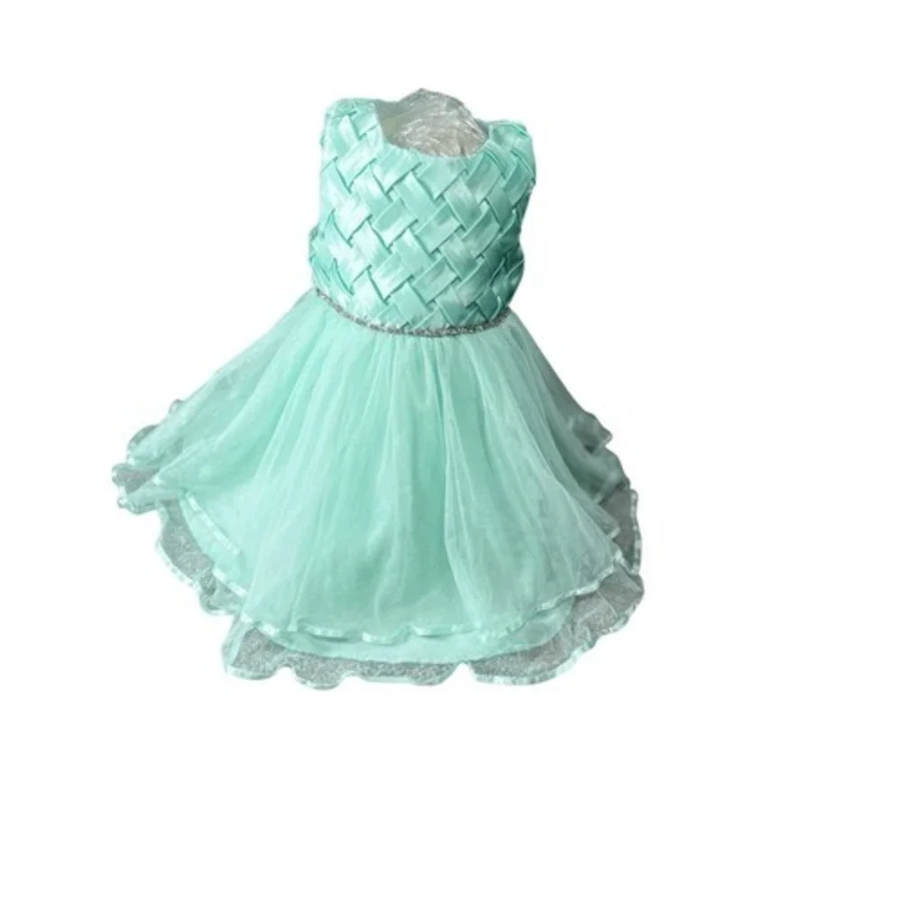 Toddler Girl 12M Mint Green Formal Tulle Dress Rhinestone Flower Girl Easter